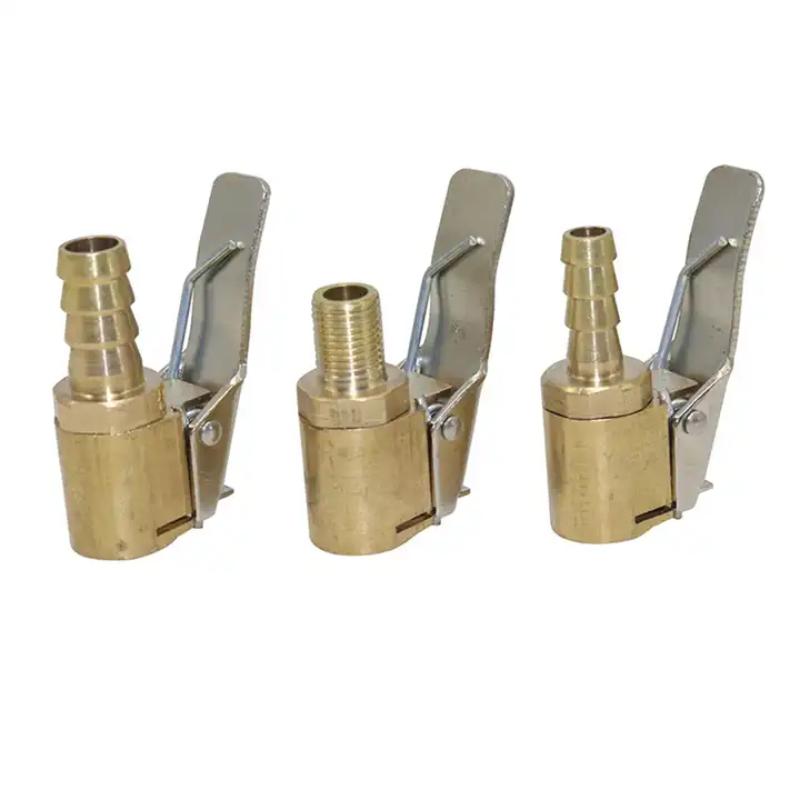 Car Auto Brass 6/8mm Tyre Wheel Tire Air Chuck Inflator Pump Valve Clip Clamp Connector Adapter Car Accessories For Compress