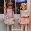 Девочковый вязаный лонгслив Happyology с вышивкой