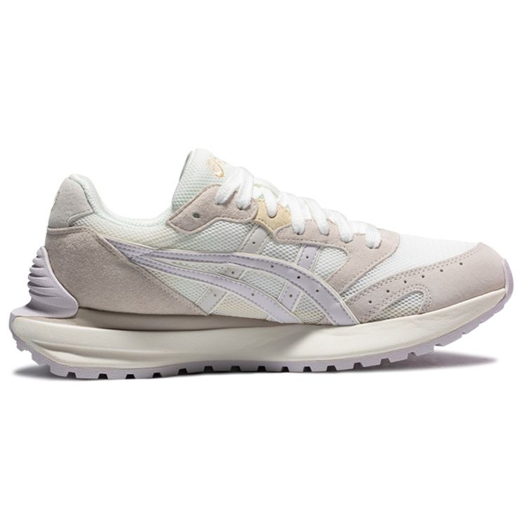 Asics Tarther Sc Сетчатая ткань Ретро Однотонные Низкие Кроссовки для образа жизни Женские кроссовки Ярко-белый Серый 1203A125-101