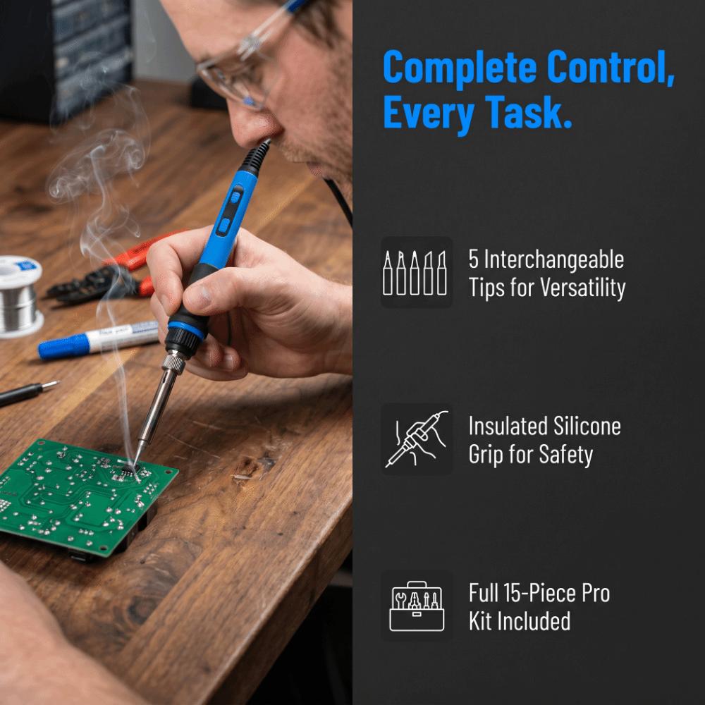 8/10/15Pcs Anti-slip Soldering Iron Kit 60W Soldering Iron Pen Electronic Repair