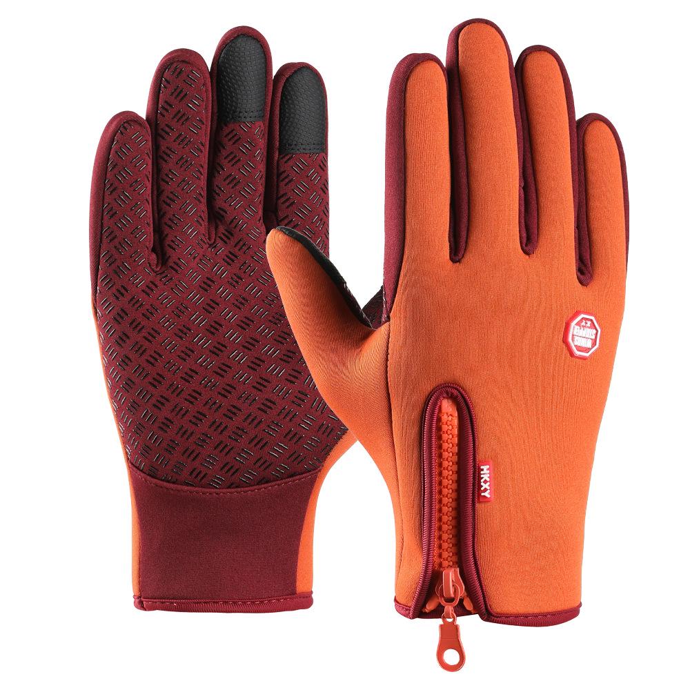 Unisex Outdoor Cycling Ski Gloves with Fleece, Reflective Strips & Touchscreen Functionality - Ideal for Autumn/Winter