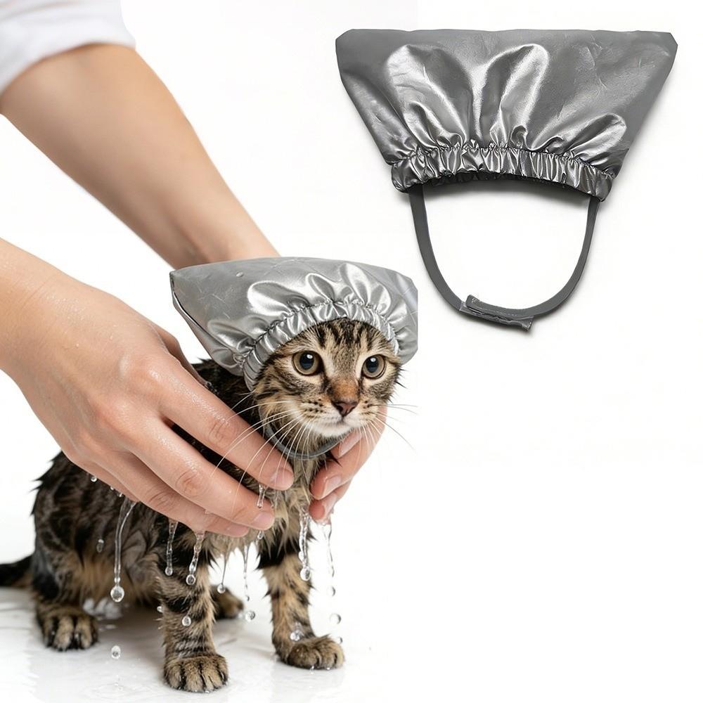 Comfortable Cat Bath Shower Cap Waterproof Dog Bathing Hat Soft Pet Bathing Ear Cover Pet Grooming