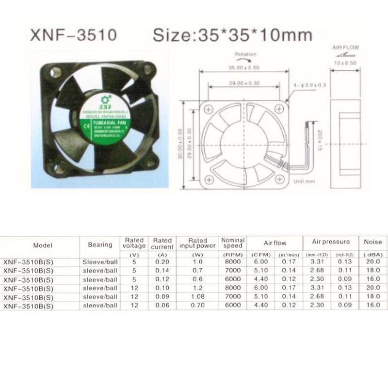 12038 DC Axial Cooling Fan for Industrial, Notebook, and Cabinet Use (12V/24V/48V)