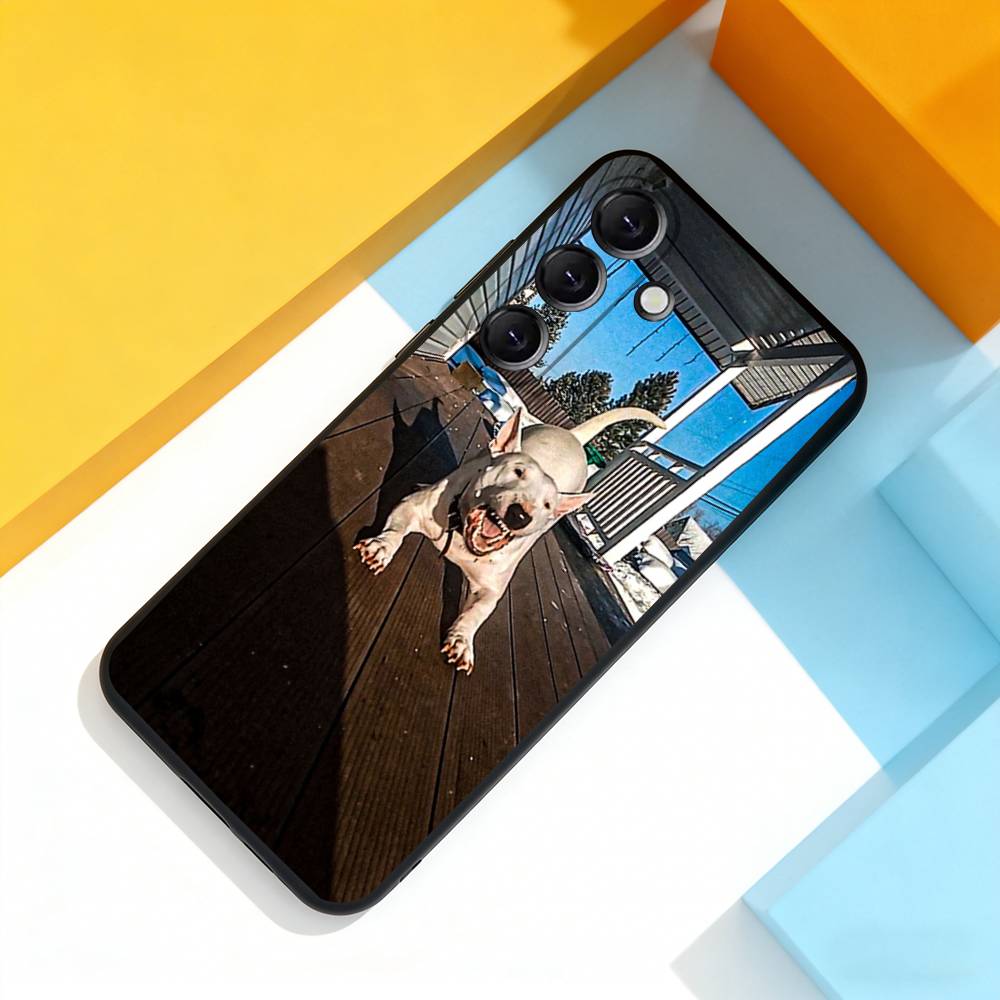 Bull Terrier Dog Pet For Samsung Galaxy A 73,72,51,53,52,71,22,5G,Note,J7,8,9 Soft Black Cover Phone Case