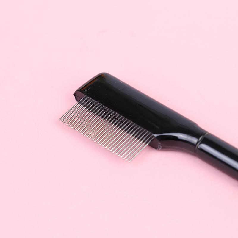 Расческа для ресниц с густой стальной иглой, портативная расческа для ресниц, одинарная щеточка для бровей