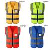 Waistcoat Washable Security Safety Stripes With Pockets High Visibility Safety Vest Reflective