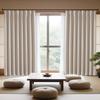 Joydeco Pinch Pleated Curtains, Set of 4, Light Beige, 100cm Wide X 90cm Long, Soundproof, Thermal, Cold Protection, Energy Saving, Shape-Stabilizing,