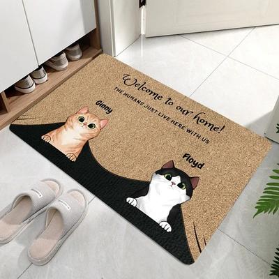 Милый коврик для двери с котенком, коврик для ног, декоративный коврик для гостиной, коврик для спальни, ковер