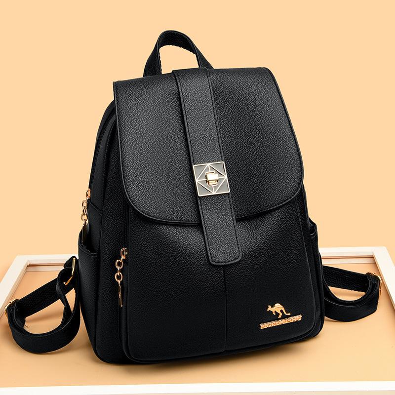 Женская мягкая кожаная сумка, рюкзак для мамы, противоугонный дорожный рюкзак