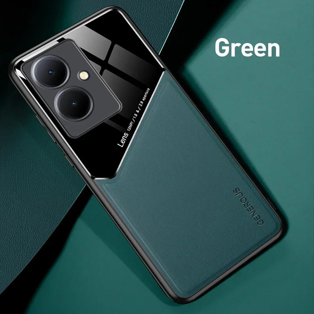 Роскошный кожаный автомобильный магнитный защитный чехол для VIVO Y17S Y27 5G Y78 Y36 Y100 Y02 Y02S 16 22S 35 Y8 38 4G защитный противоударный защитный чехол
