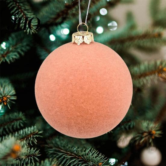 Luxurious Christmas Tree Ornaments 12 Pcs Velvet Ball 2.4 Inches Flocked Shatterproof Plastic High-quality Balls Xmas Hanging Decorations for Holiday