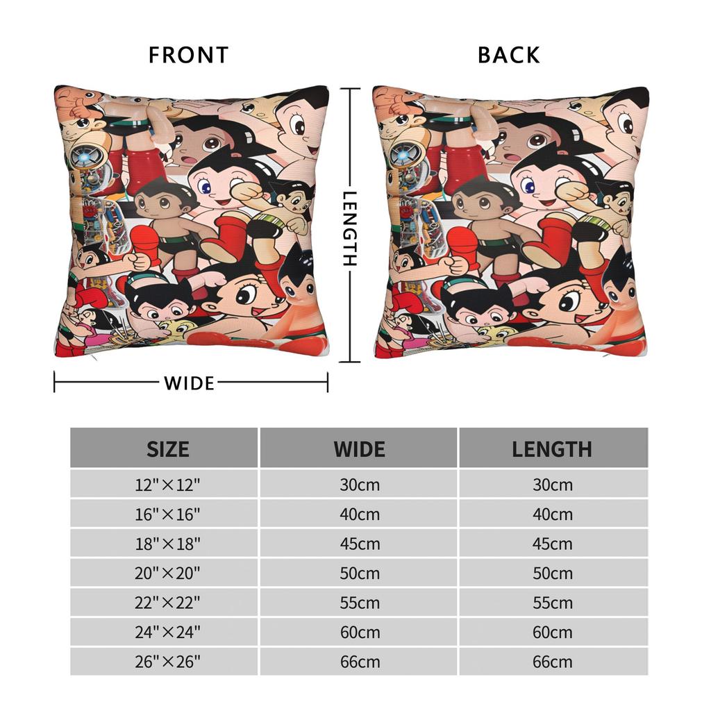 Astro Cartoon Boy Pillow Case  Soft Pillow Cover For Sofa Home Decor Vintage Pillowcases