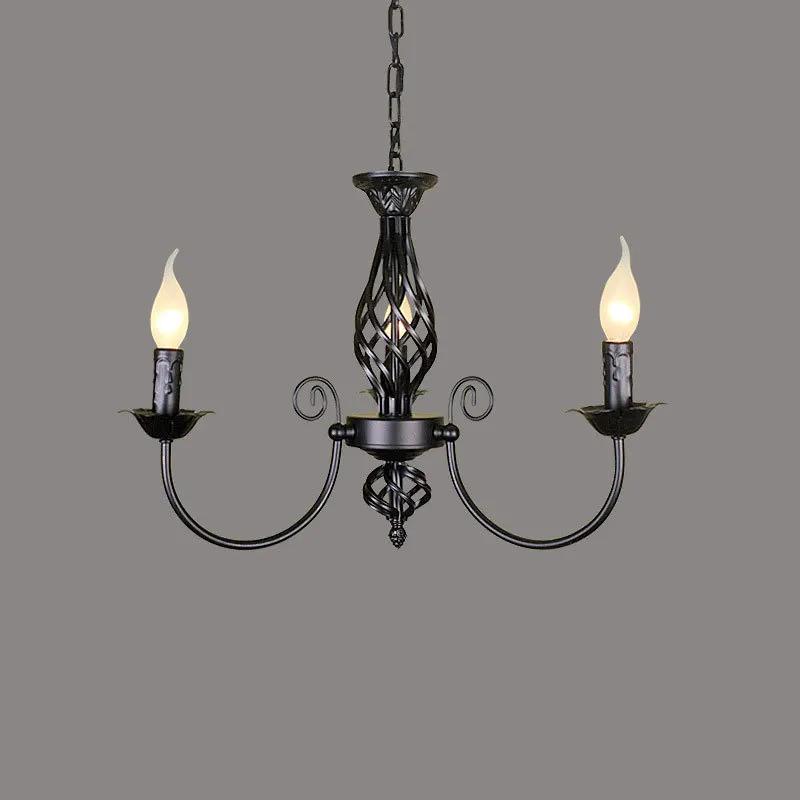 Люстра для фермерского дома из бронзы, деревенский подвесной светильник из французского железа на 6 ламп, винтажная металлическая люстра для столовой