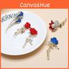 Trendy Rose Flower Jewelry Pin Accessory With Alloy Material For Attire Formal