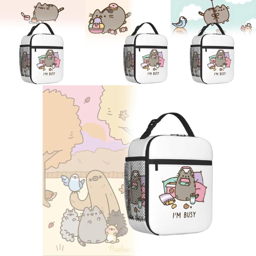 Детская сумка для ланча Pusheen с полной печатью для детей для школы, пикника