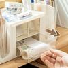 Double Rotation Drawer Pen Holder Desk Stationery Storage Pencil Container  Students