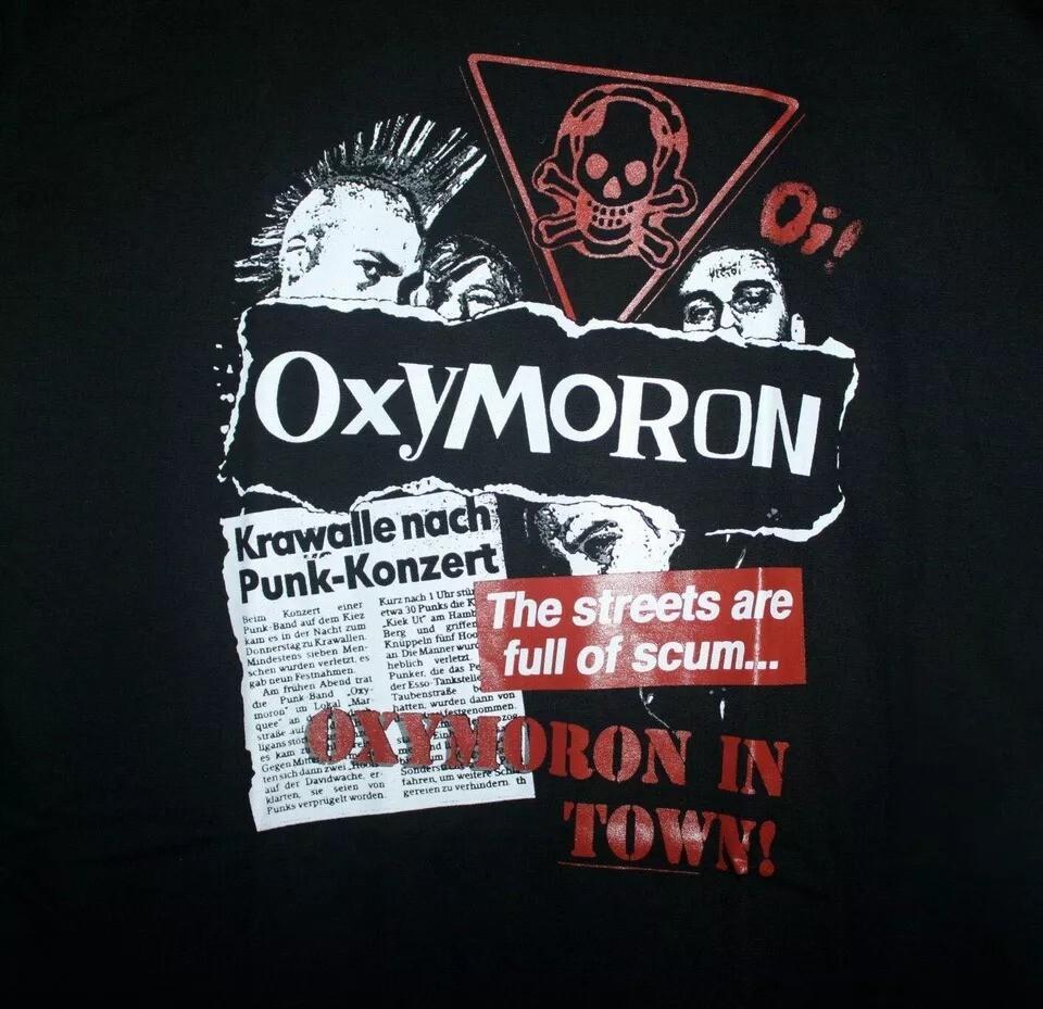 Oxymoron Группа Улицы Полны Отбросов Черная Рубашка Все Размеры Унисекс BL690