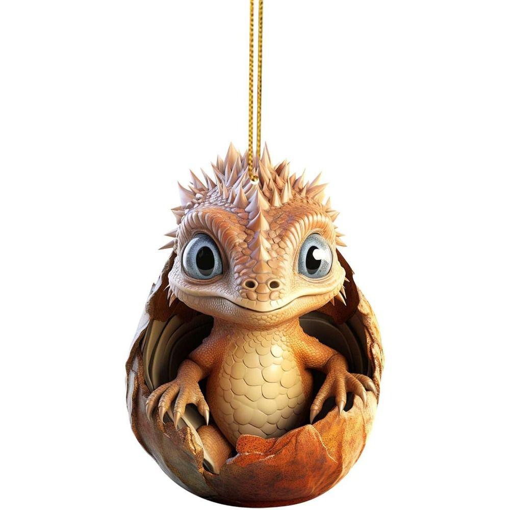 2D Christmas Dragon Pendant Dragon Egg Acrylic Dragon Pendant Dragon Baby Egg Ornament  Home
