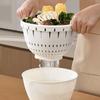 Double Layered Vegetable Storage Basket Plastic Kitchen Colander Strainer  Salad Preparation
