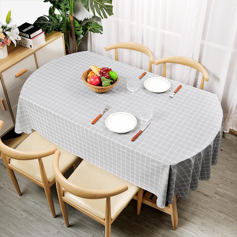 Овальная скатерть водонепроницаемая маслостойкая ПВХ крышка стола чехол декоративный обеденный стол кофейня свадебный декор красивая крышка стола