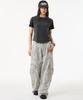 UNKNOWN PLANET Leopard Wide Cargo Pants Gray
