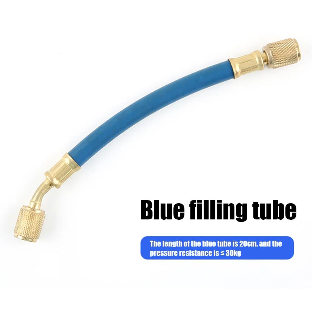 Car A/C Oil/Dye Injection 30Ml 1Oz With R-134A Low Side Quick Coupler Adapter 1/4 Air Conditioning Auto Manual Oiler Syringe