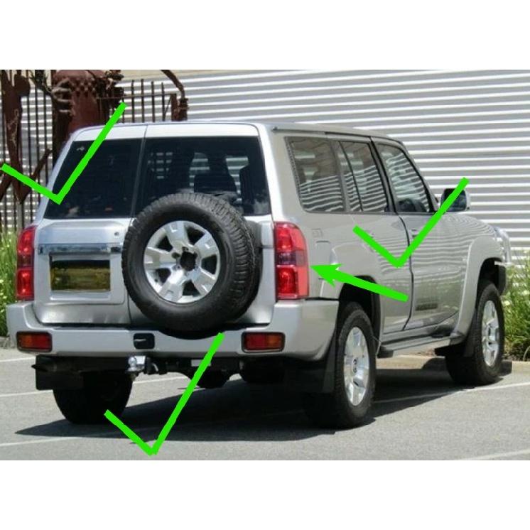 2 pieces Left and Right Rear Bumper Lamp shell for Nissan Patrol Y61 Rear shell Light for Y61 Tail Bumper Light with shell