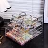 1pc desktop transparent stackable acrylic bead storage box drawer style bead bralet hair acssory storage organizer