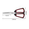 Household 2CR13 Stainless Steel Multipurpose Chicken Bone Fish BBQ Kitchen Scissors PP+TPR Handle Shear Home Tools