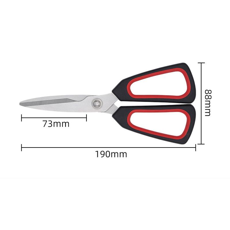 Household 2CR13 Stainless Steel Multipurpose Chicken Bone Fish BBQ Kitchen Scissors PP+TPR Handle Shear Home Tools