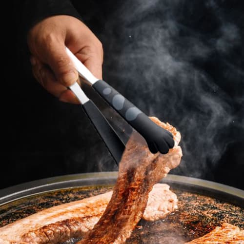 Cat Tongs - Stainless Steel Cat Paw Tongs with Rubber Food Tongs | Versatile and Durable Stainless Steel Tongs with Silicone Tips, Heat-Resistant, Per