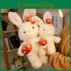 Plush Mushroom Bunny Rabbit Doll White Stuffed Animal Birthday Gift Decoration