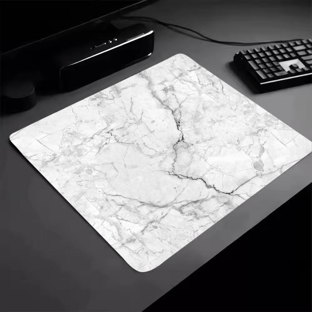 Черная мраморная текстура Коврик для мыши Маленький Игровой Резиновый Коврик для стола Квадратные Офисные Коврики для клавиатуры Ковер Аксессуары для компьютерного стола Мауспед