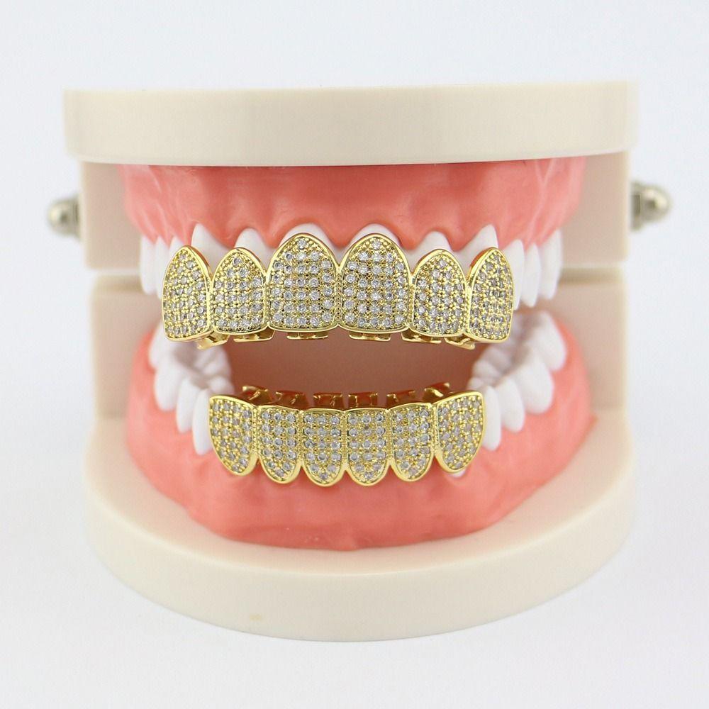 Набор для зубов Верхний и Нижний Набор Grillz для Зубов Съемный Дизайн Зубные Решетки Накладки на Зубы для Женщин Мужчин