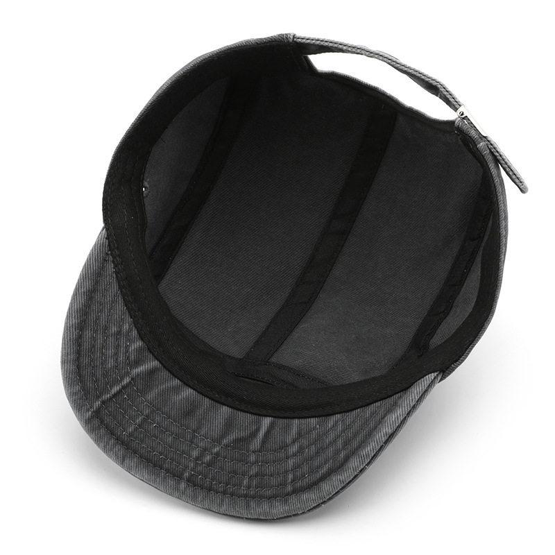 Washable soft-brimmed hip-hop cap, high-quality cotton cap, men's soft-top short-brimmed baseball cap, flat-brimmed cap