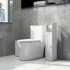 Bathroom Cabinet with Toilet Paper Holder and 3 Compartment Cabinet 20x20x80 cm White