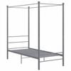 Серая металлическая кровать-чердак 90x200 см