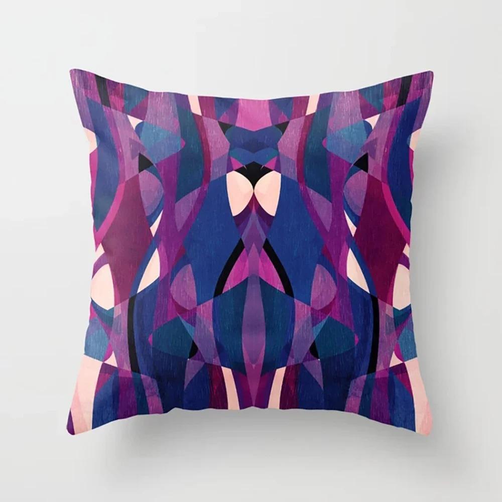 Colorful Geometric Print Pillowcase Office Living Room Car Ornaments Home Pillowcase
