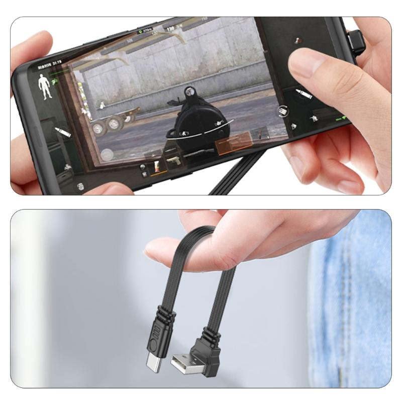 Высокоскоростной USB на USB C Кабель для передачи данных 2А Зарядка 480 Мбит/с Синхронизация Угловые/Прямые разъемы Гибкий зарядный шнур