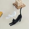 Stretching Kitten Funny Cat Ornaments Carved Kitten Statue Creative Miniature Figurines Garden