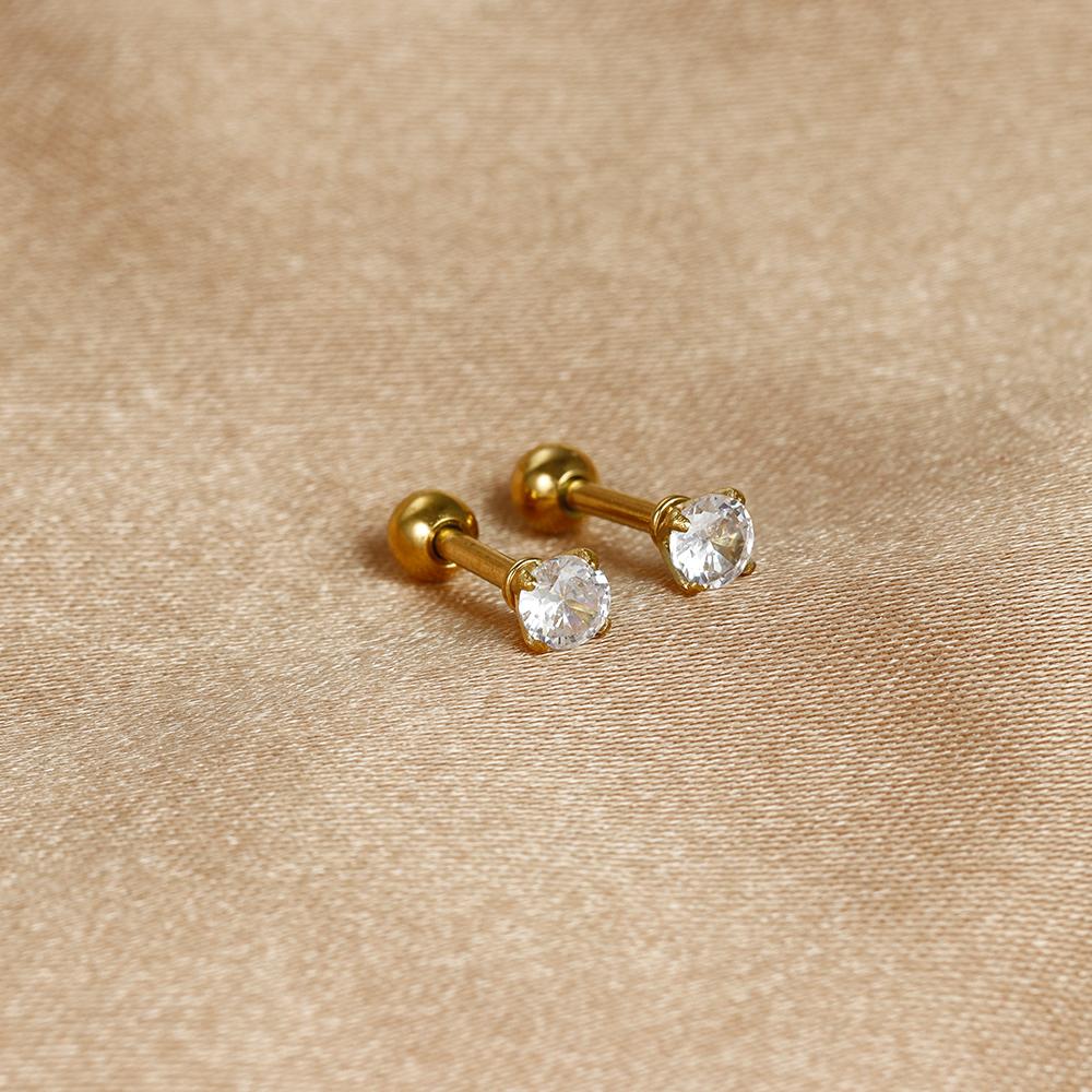 Новый дизайн Нержавеющая сталь циркон маленькие серьги-кольца для женщин Helix Tragus хрящ Conch Daith серьги-гвоздики для пирсинга ювелирные изделия