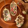 Metal Metal Bookmark Chinese Style Floral Painting Bookmark Retro Hollow Bookmark  Student