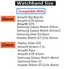Браслет из натуральной кожи 18/20/22 мм + коробка для Tissot Seiko Samsung Galaxy 4 6 классический ремешок/46 мм/active 2/Huawei GT/2e/3 pro