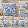 Oriental Classical Aesthetics Blue White Porcelain Cushion Cover Pillowcase Antidustmite living Room Sofa Decor Cushion Room