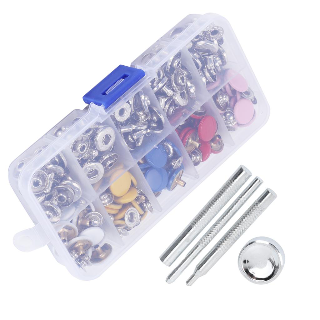 Snap Fastener Kit Metal Press Stud Leather Tich Button Tool Clothing Accessories