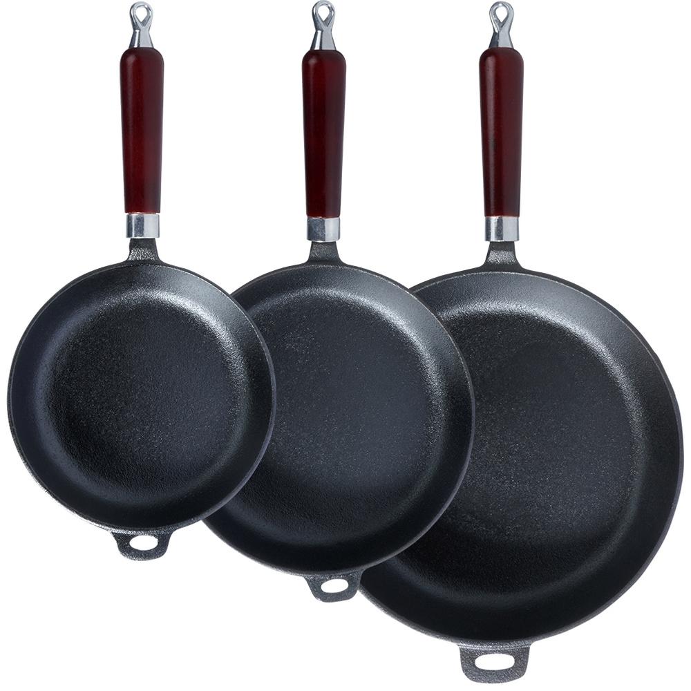 Set Of Cast Iron Frying Pans Cast Line 20 / 24 / 28 Cm 3 Pcs.