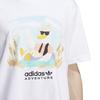 Adidas Футболка Originals Adventure с графическим принтом и буквенным логотипом, мужские топы с мультяшным принтом, белые HZ1145