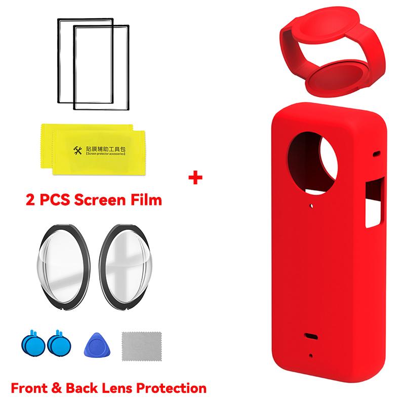 Lens Cap Protective Body Cover for Insta360 X3 Silicone Case Lenses Protector for Insta 360 X3 Anti-scratch Accessory