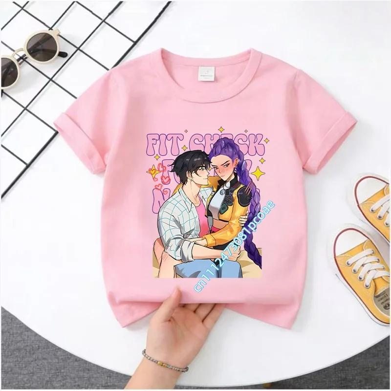 Summer Kpop Demon Hunters Print Graphic Tshirt Kids Clothes 2026 Movie T Shirt Girls Boys Short Sleeve Tops Comfortable T-shirt