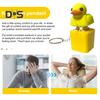 Ducky Caps Keychain Fidget Toy Quacking Duck Stress Reliever ABS Plastic Rattle Reducer Key Pendant